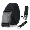 New Elastic Belt For Men Slide Metal Magnetic Buckle Adjustable Male Trousers Belts Military Combat Tactical Belts High Quality