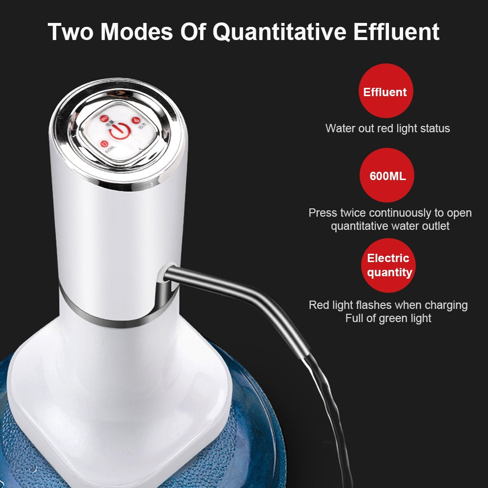 Electric Water Bottle Pump USB Automatic Drinking Water Pump Portable Electric Water Dispenser Water Pump For Bottled Water
