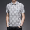 New Polo Shirts Men Plaid Print Summer Short Sleeve Tee shirt Homme Slim Fit Casual Travel Beach Camisa Polos T1043