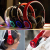 B39 Bluetooth Headphones Portable Folding Headset mp3 player With Microphone LED Colorful Lights wireless Headphone - Surprise store