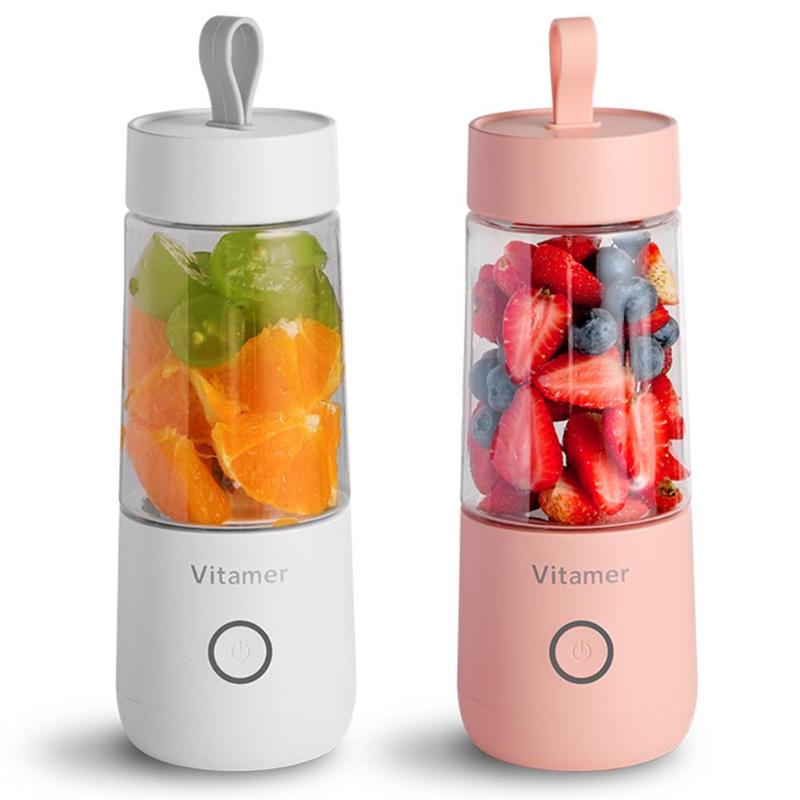 350ml Mini Portable Electric Fruit Quick Juicing USB Rechargeable Smoothie Maker Blender Machine Sports Bottle Juicing Cup