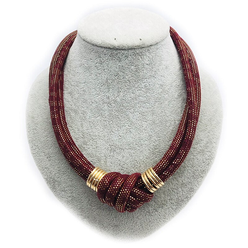 Dandie Fashionable cotton rope necklace, simple female accessories