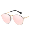 Luxury Round Sunglasses Women Brand Designer CatEye Retro Rimless Sunglass Mirror Sun Glasses Female 2021 Zonnebril Dames