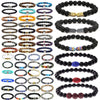 Wholesale Lots 15 Pcs Mixed Bracelets Natural Stone Stretch Women Men Bracelets