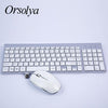 2.4G Wireless Keyboard and Mouse Combo Orsolya Compact full-size keyboard and 2400dpi optical mouse Low noise,English,Spanish,German,Japanese,French,silver&white - Surprise store