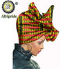 African Headscarf for Women Print Traditional Headtie Headscarf Turban Cotton Wax Scarf Shawls Women African Head Wrap S20H001