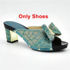 New Arrival Italian Shoes with Matching Bags for Wedding Italy Nigerian Women Wedding Shoe and Bag Set Decorated with Rhinestone