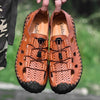 2021 New Summer Men's Leather Sandals Brand Fashion Casual Handmade Roman Sandals Outdoor Sport Hiking Beach Sandals Big Size 48