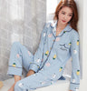 100% Cotton Women's Pajamas Set Long Sleeve Girl Casual Women Sleepwear Leisure Outerwear Sleepwear Pyjamas Nightwear