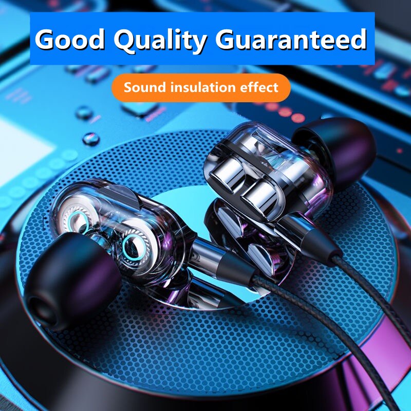 NEW Earphone Universal 3.5mm In-Ear Stereo Earbuds Built-in Microphone High Quality Wired Earphones Headset Headphones