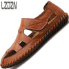 Sandals Shoes For Men's Big Foot Slippers Summer Breathable Genuine Leather deadlift Casual Driving Beach Dad Outdoor soft soled