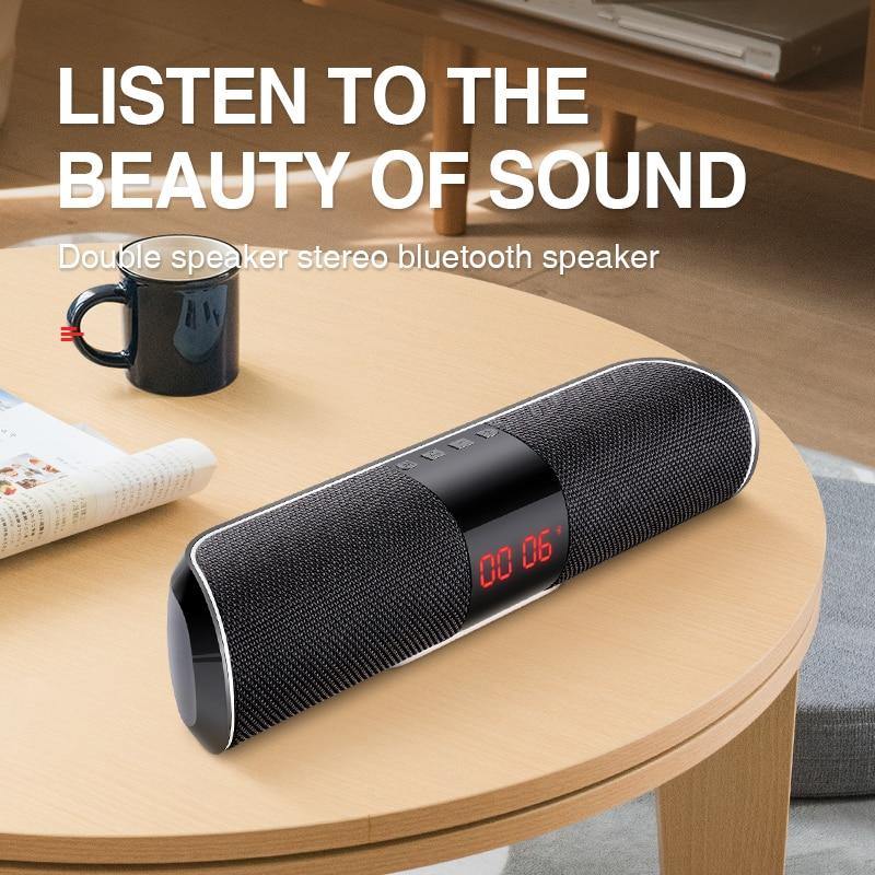 SANLEPUS Bluetooth Outdoor Speaker Metal Portable Super Bass Wireless Loudspeaker 3D Stereo Music Surround With TFCard Aux - Surprise store