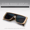 SHAUNA Square Punk Sunglasses Men Double Lens Windproof One Pieces Lens Eyewear Women Flat Top Cool Retro Goggle Sun Glasses Men
