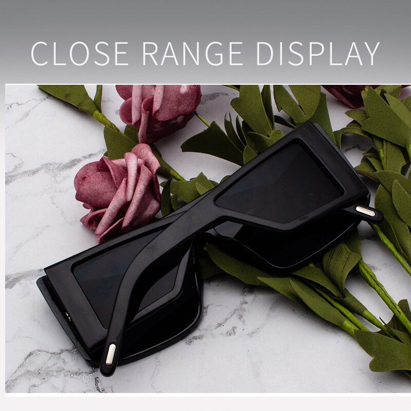 SHAUNA Square Punk Sunglasses Men Double Lens Windproof One Pieces Lens Eyewear Women Flat Top Cool Retro Goggle Sun Glasses Men