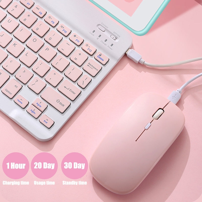 Wireless Bluetooth keyboard mouse for iPad 9.7 10.2 air 4 pro 11 for laptop bluetooth keyboard notebook for tablet samsung xiaom