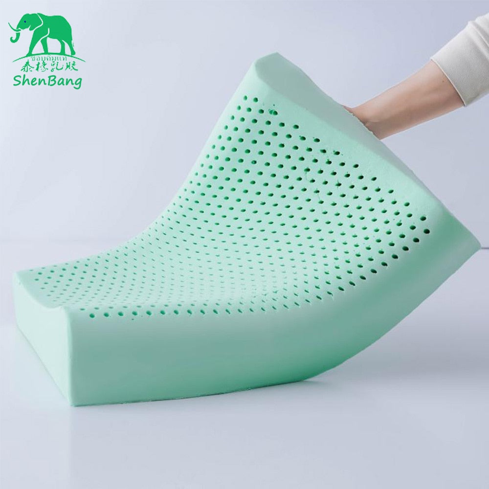 Natural-Latex Pillow Orthopedic Cervical Massage Bed Pillow Release Pressure Sleeping Pillows for Bedroom with Pillowcase