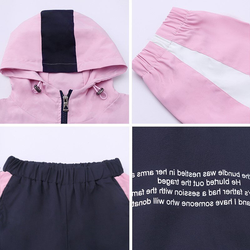Girl Children's Active Clothing Set 2021 New Spring Fall Tracksuit Fashion Sports Leisure Two-piece Suit Toddler Kids Clothes
