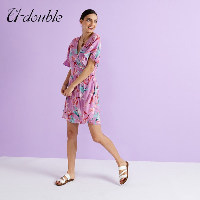 U-DOUBLE Summer Women Casual Shoes Slippers Rome Retro Thick Bottom Open Toe Sandals Beach Slip On Slides Brand Design Sandals