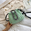 Luxury Brand Designer Women Bags 2021 Drawstring Bucket Bag With Thick Chain Crossbody Bag Branded Women's Small Handbag