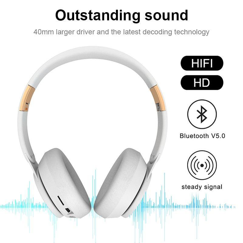High-Grade T7 Wireless Headphones Bluetooth 5.0 Headset Foldable Stereo Noise Headphones With Microphone Button control headset - Surprise store