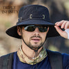 New Summer Mesh Breathable Bucket Hats Men's Outdoor Fishing Mountaineering Sun Hat Casual Foldable Adjustable Male Panama Hat