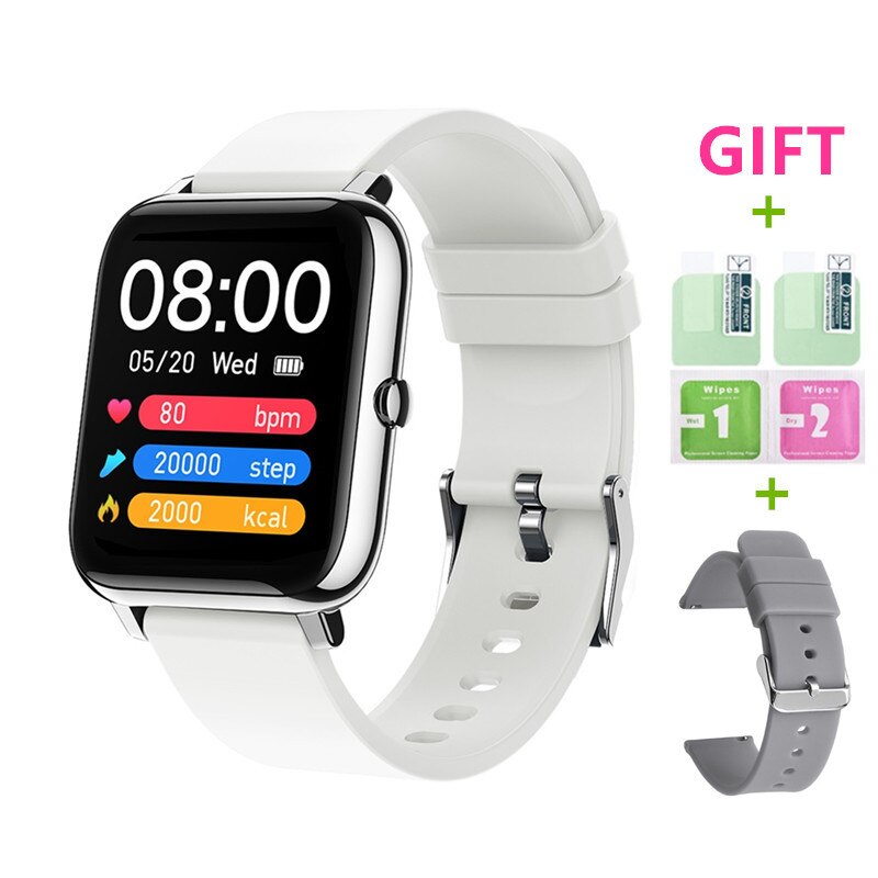 2021 Smart Watch Men Women Waterproof Fitness Sports Watch Heart Rate Tracker Call/SMS Reminder Bluetooth Smartwatch Android iOS