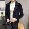 Slim Long Wool Casual Woolen Coat Fashion Temperament Trend Slim Coat Large size S-3XL