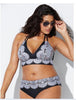 2020 Swimwear High Waisted Two Piece Plus Size Large Size Plus Fat Printed Swimsuit Women Back Chalaza Bikini Beach Bathing Suit - Surprise store