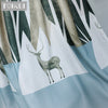 TONGDI Blackout Curtain Modern Nordic Elk Forest Elegant Printing Luxury Decoration For Home Parlour Room Bedroom Living Room