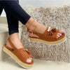 Sandals Women 2021 Wedges Heels Zip Platform Ladies Shoes Summer Peep Toe Suede Leather Gladiator Shoes Casual Female Footwear