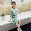 Girls Dress Summer 2021 New Girls Wear Korea Fashion Summer Style Shoulder Dress Tide Asymmetrical Dress Girls 2 To 12 Years