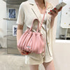 Luxury Branded Designer Shoulder Bags for Women 2021 Summer Female Fashion Bucket Bag Small Totes Handbags Purses Drawstring