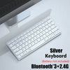 Bluetooth 5.0 & 2.4G Wireless Keyboard and Mouse Combo Mini Multimedia Keyboard Mouse Set For Laptop PC TV iPad Macbook Android