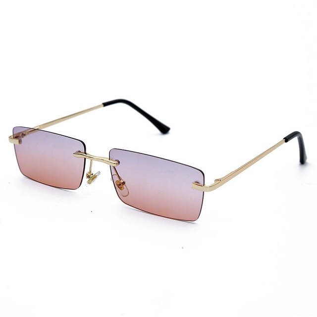 New Luxury Brand Rectangle Ladies Sunglasses Women Rimless Square Polarized Sun Glasses For Ladies Zonnebril Dames Vrouwen Bril