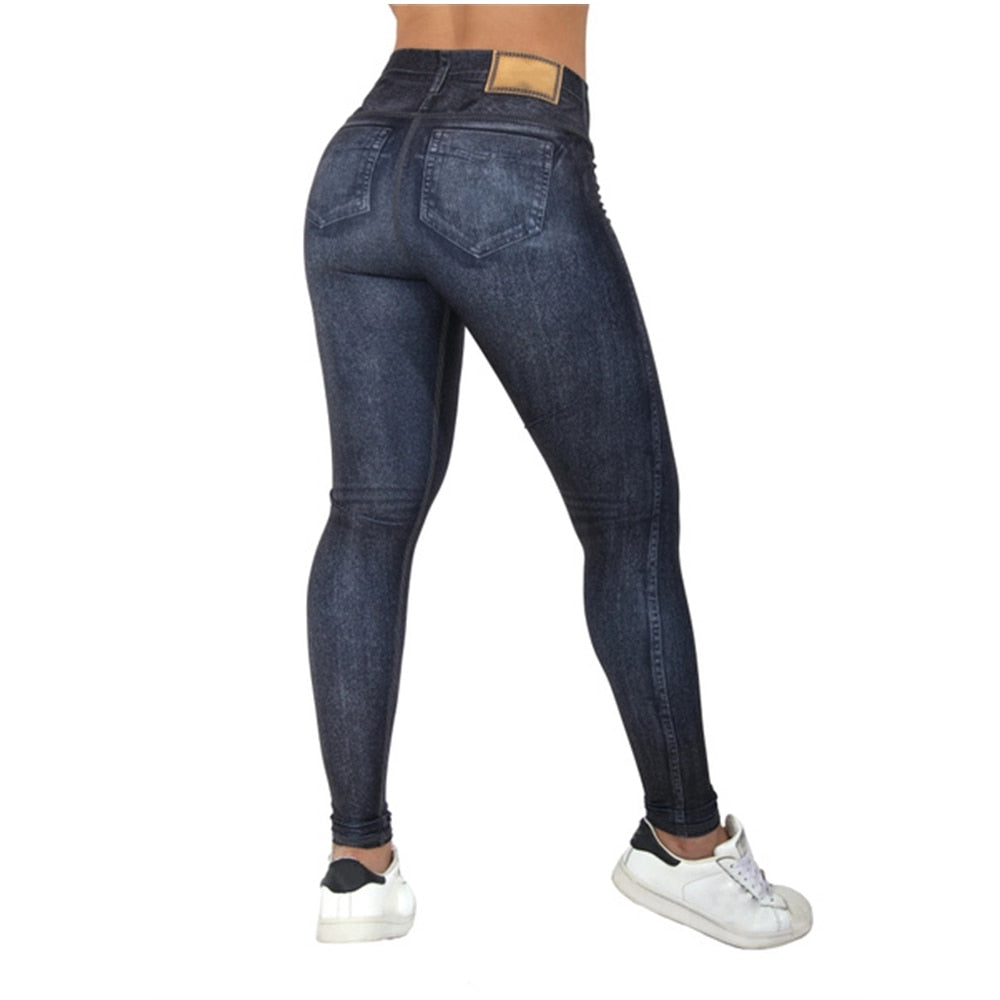 Women Leggings Skinny Stretchy Trousers Sweatpants Denim Print Star Design Pants Casual Spring Summer Jeggings 2021(Not Jeans)
