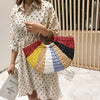 Women Handbag Summer Beach Bag Rattan Woven Handmade Knitted Straw Large Capacity Totes Leather Women's Shoulder Bag Bohemia New