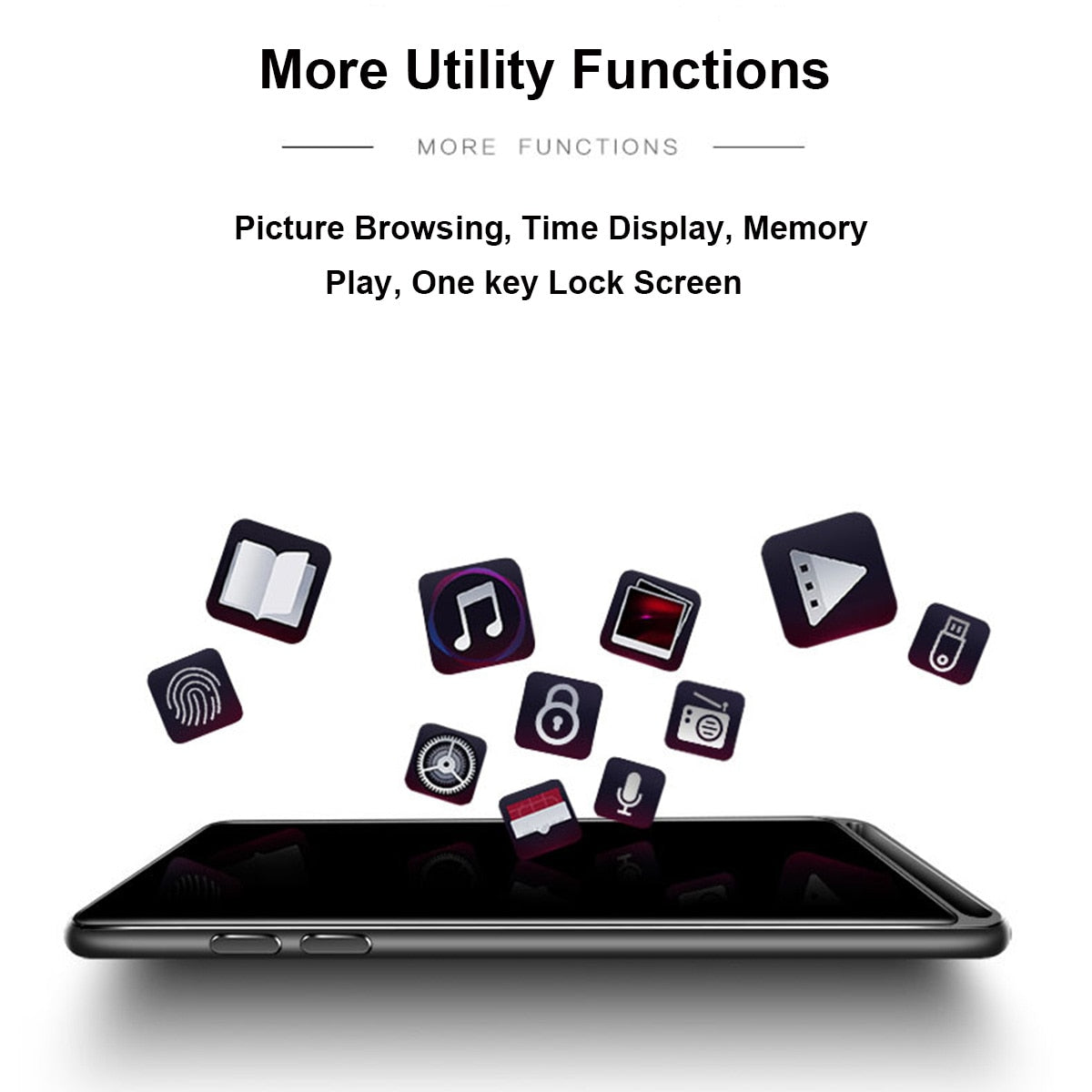 16GB bluetooth MP3 Player Earphones HiFi fm Radio mini USB mp3 Sports MP 4 HiFi Portable Music Players Voice Recording Recorder