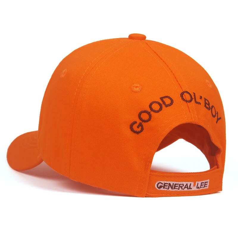 General Lee 01 Embroidered Cotton Cosplay Hat Orange Good OL' Boy Dukes Baseball Cap Adjustable Sun Visor Hats Unisex Caps