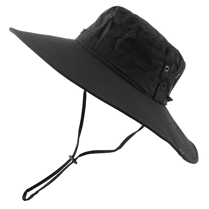 CAMOLAND Waterproof Bucket Hat For Men Summer UPF50+ Sun Hat Women Wide Brim Panama Beach Hats Outdoor Hiking Fishing Boonie Cap