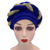 Latest Diamonds Turban Cap for Women Ready Female Head Wraps African Auto Geles Aso Oke Headtie Muslim Headscarf Turbans Hat