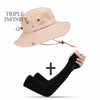 Outdoor Summer Men's Sun Hat Wide Brim Breathable Mountaineering Hiking Bucket Hat Anti-UV Sun Protection Sunshade Fishing Hat