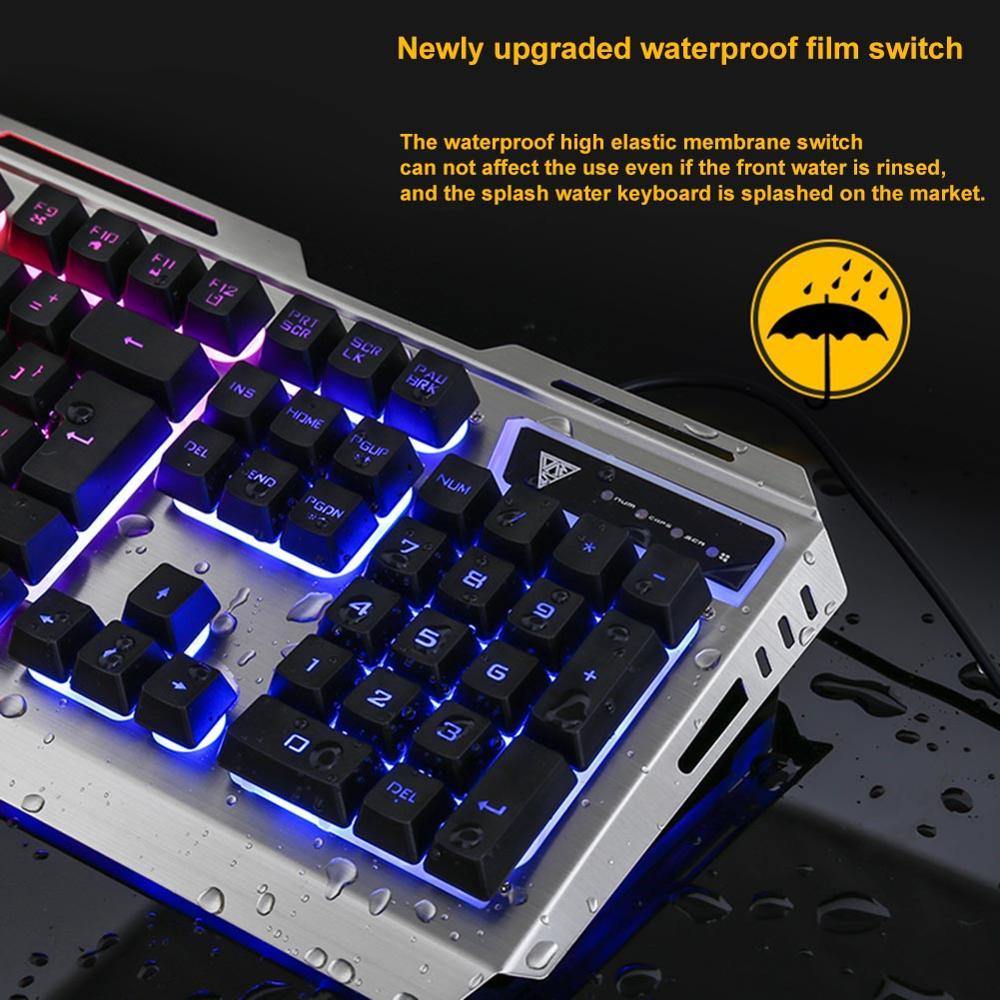 VKTECH 104 keys Gaming Mechanical Keyboard Mouse Set USB Wired Ergonomic RGB Backlight Keyboard Mice Combo For Laptop Desktop PC - Surprise store