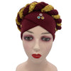 Latest Diamonds Turban Cap for Women Ready Female Head Wraps African Auto Geles Aso Oke Headtie Muslim Headscarf Turbans Hat