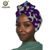 2020 African New Fashion Headwrap Women Cotton Wax Fabric Traditional Headtie Scarf Turban pure Cotton Wax AFRIPRIDE S001