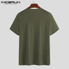 INCERUN Fashion Men Casual T Shirt Short Sleeve Print Patchwork V Neck 2020 African Dashiki Tops Summer T-shirts Men Clothes 5XL - Surprise store