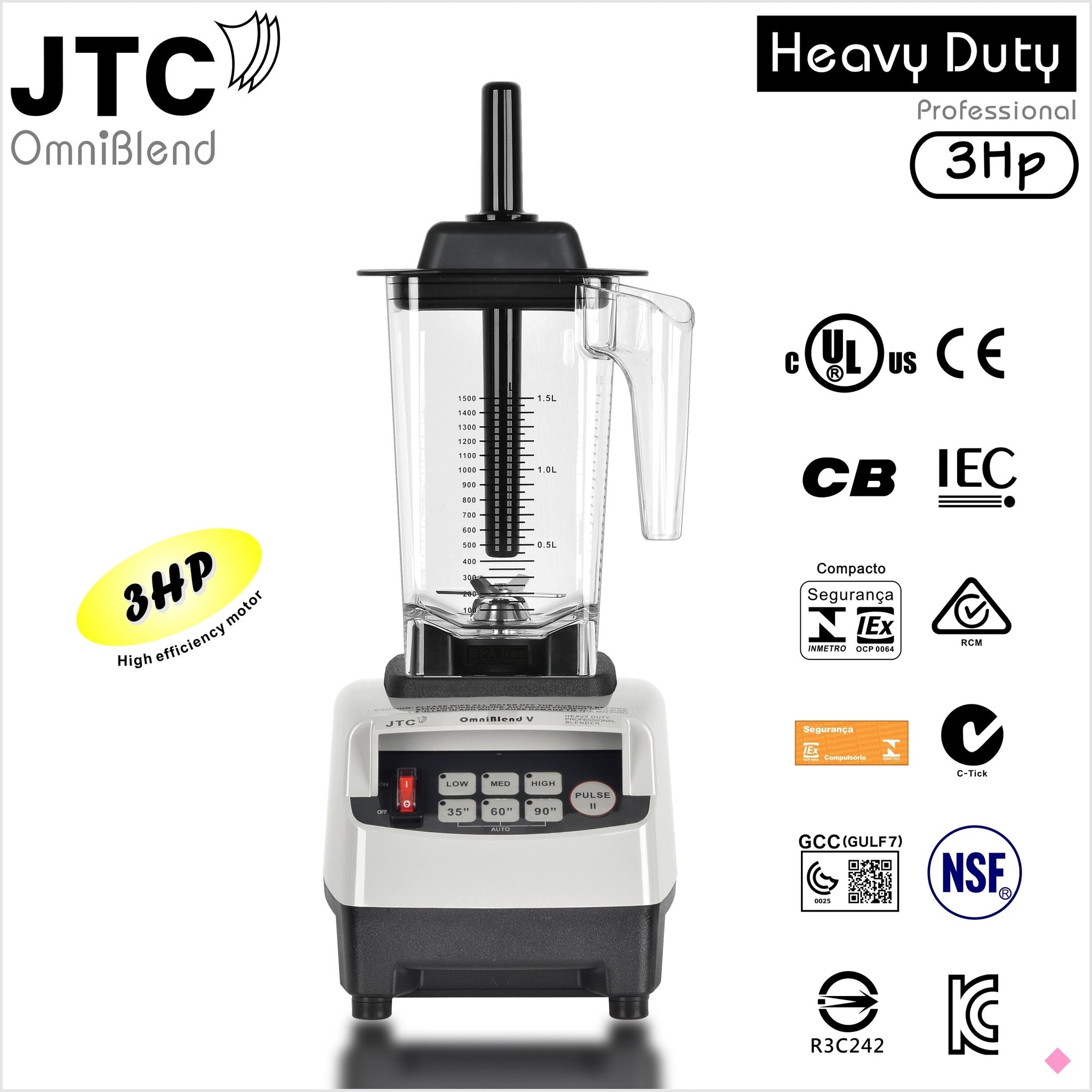 2238W Commercial blender JTC Omniblend Professional Mixer Juicer Fruit Food Processor Ice Smoothies