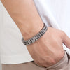 Bracelet Men's Stainless Steel Chain Punk Motorcycle Accessories Charm Bracelets Magnetic Clasp Fashion Jewelry Gifts Boyfriend