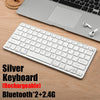 Bluetooth 5.0 & 2.4G Wireless Keyboard and Mouse Combo Mini Multimedia Keyboard Mouse Set For Laptop PC TV iPad Macbook Android