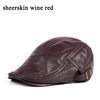 Hats Men Women Street Bonnet Genuine Leather Beret Male Thin Hats 55-61 cm Adjustable Forward Cap Leisure Duckbill Casquette