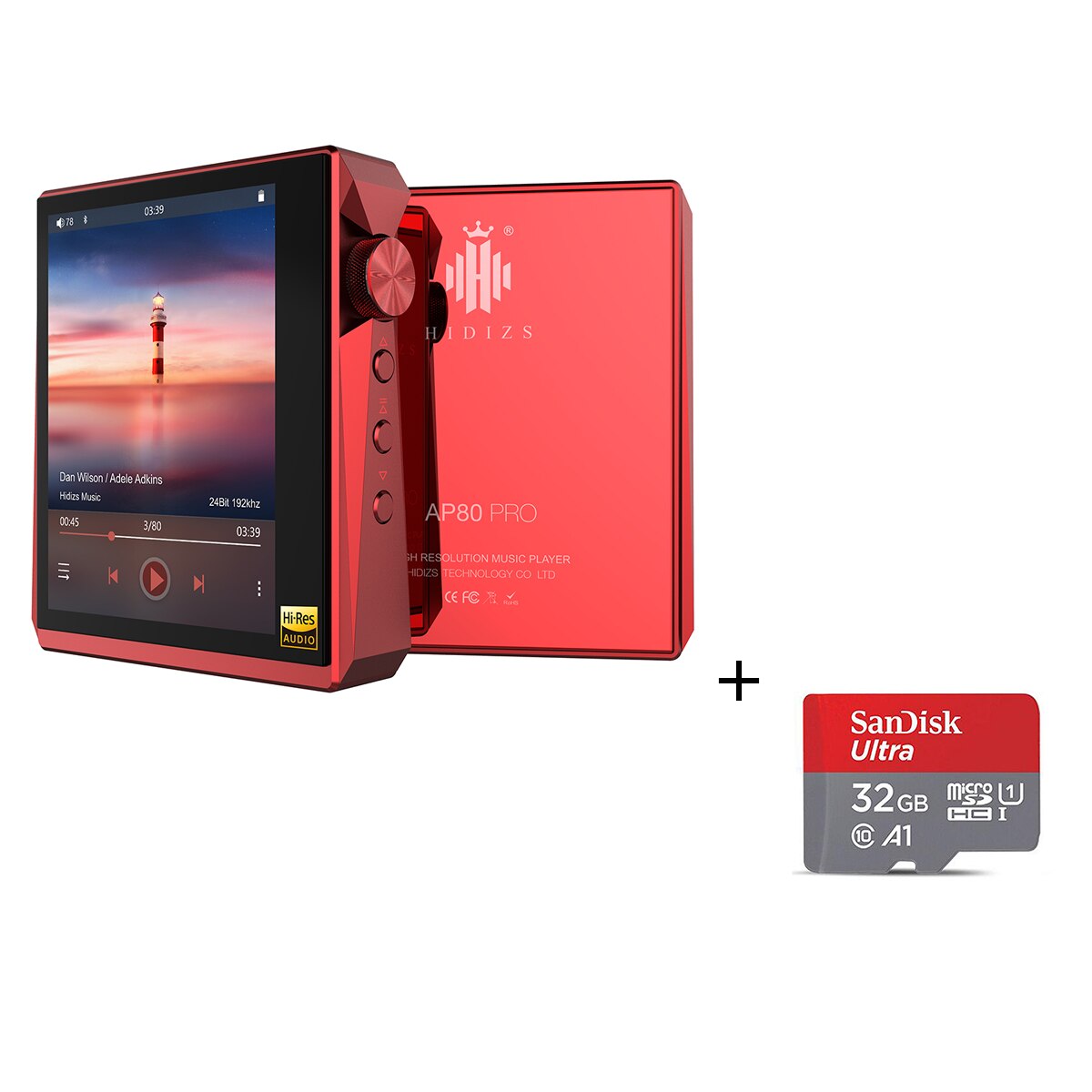 Hidizs AP80PRO HiFi dual ESS9218 MP3 Bluetooth Music Player With Touch Screen Portable FLAC LDAC USB DAC DSD 64/128 FM Radio DAP